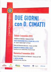 DUE GIORNI con D.CIMATTI<br>2016年11月5日(土)20:30開演<br>会場:Chiesa della SS Eucaristia Seminario vescovile ‘Pio Xii’ - Faenza<br>CONCERTO IN ONORE DI MONS.CIMATTI<br>musiche per e solisti di Mons. Vincenzo Cimatti<br>(テノールソリストとして出演)<br>【終演しました】